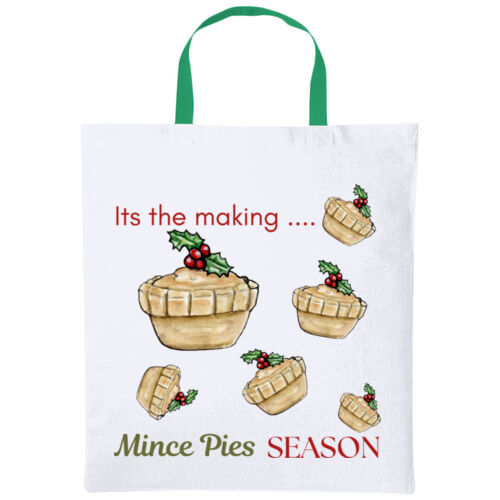 Mince pies Season - Varsity cotton shopper short handle Thumbnail